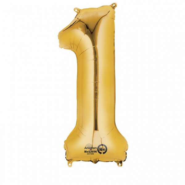 Balon Złoty Cyfra 1