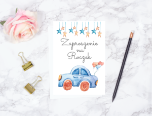 zaproszenie na roczek do druku auto