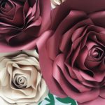 Kwiaty na ściankę - brudny róż i beż