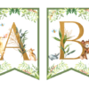 Leśne zwierzęta - dekoracje urodzinowe alfabet do druku