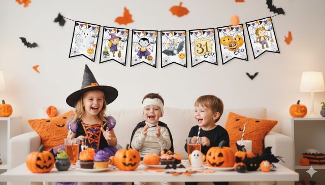 dekoracje na halloween dla dzieci do druku