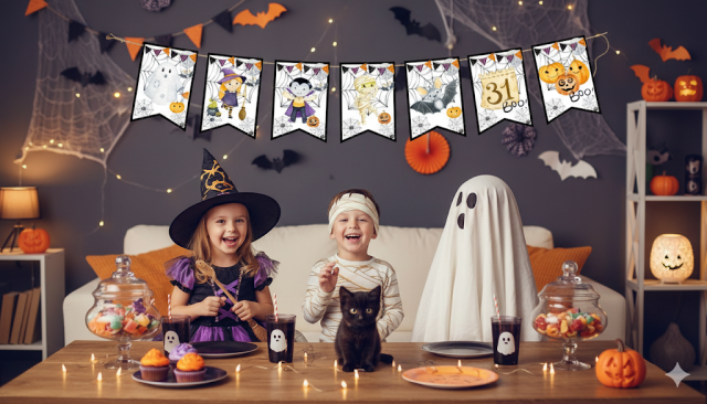 dekoracje na halloween dla dzieci do druku