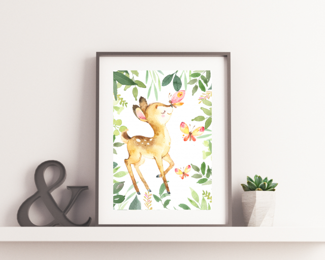 Plakat sarenka do druku - leśne zwierzęta